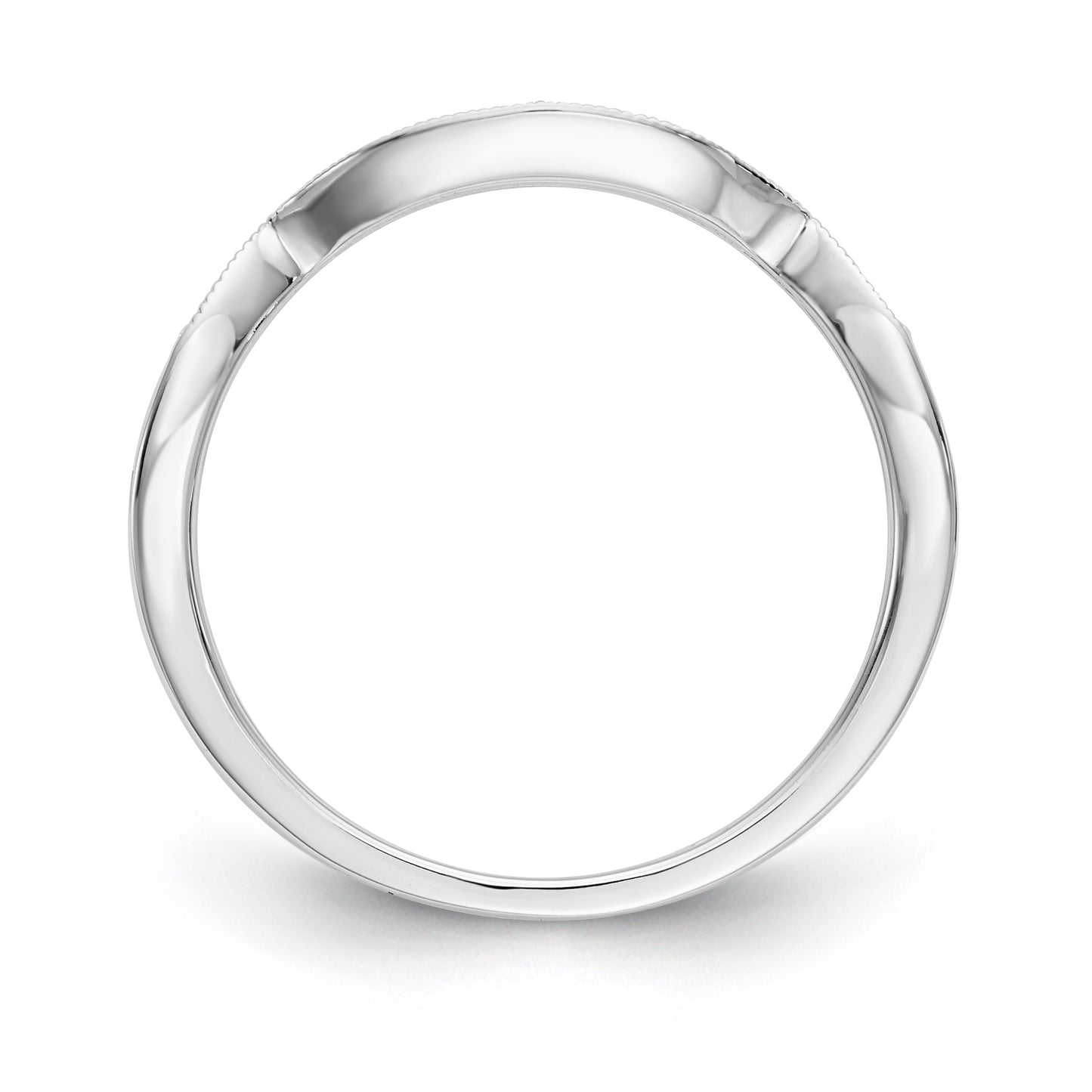 14k White Gold Diamond Wedding Band