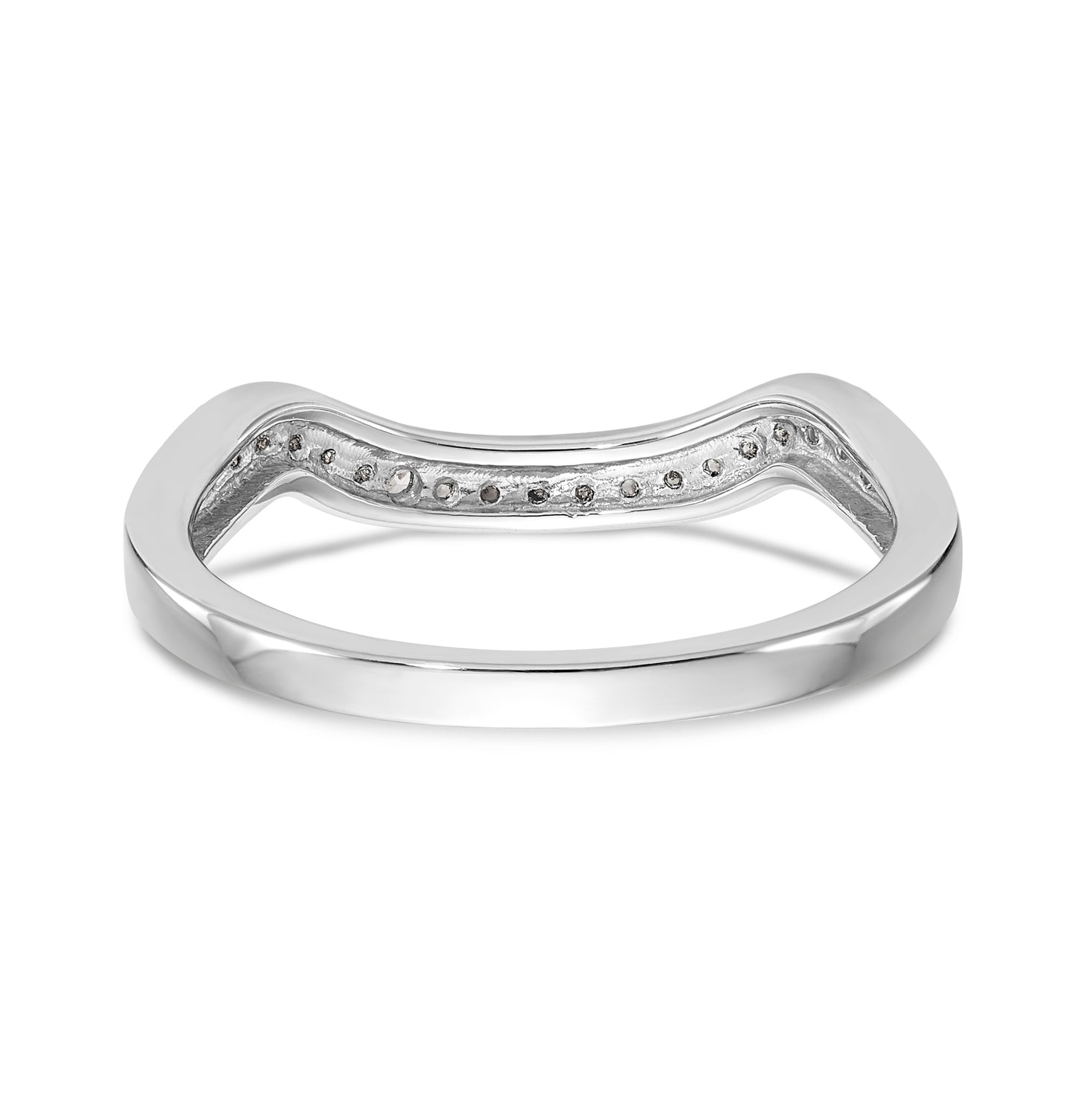 14k White Gold Diamond Wedding Band