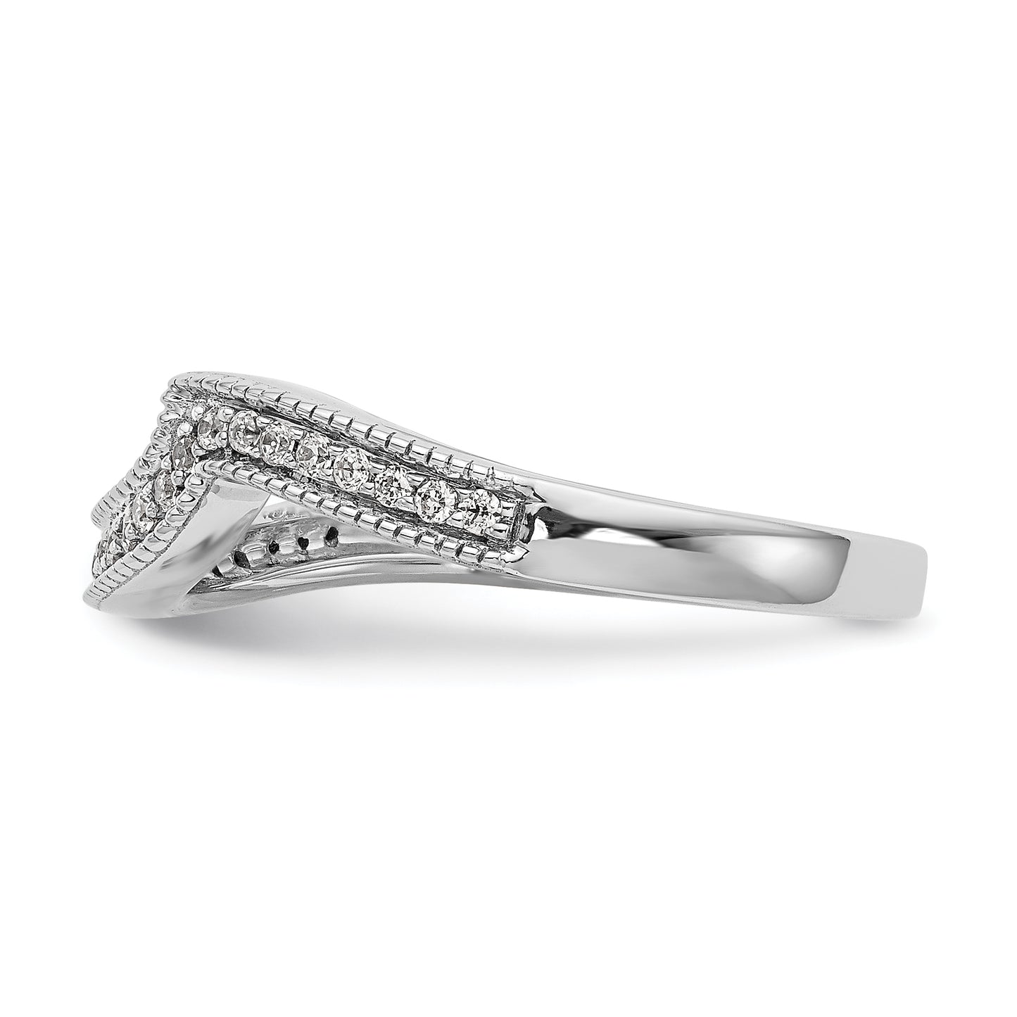 14kw Diamond Contoured Wedding Band