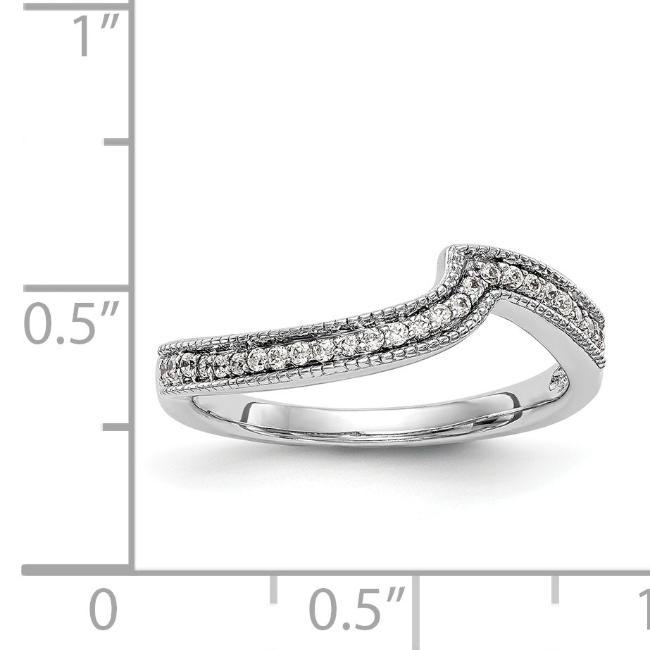 14kw Diamond Contoured Wedding Band