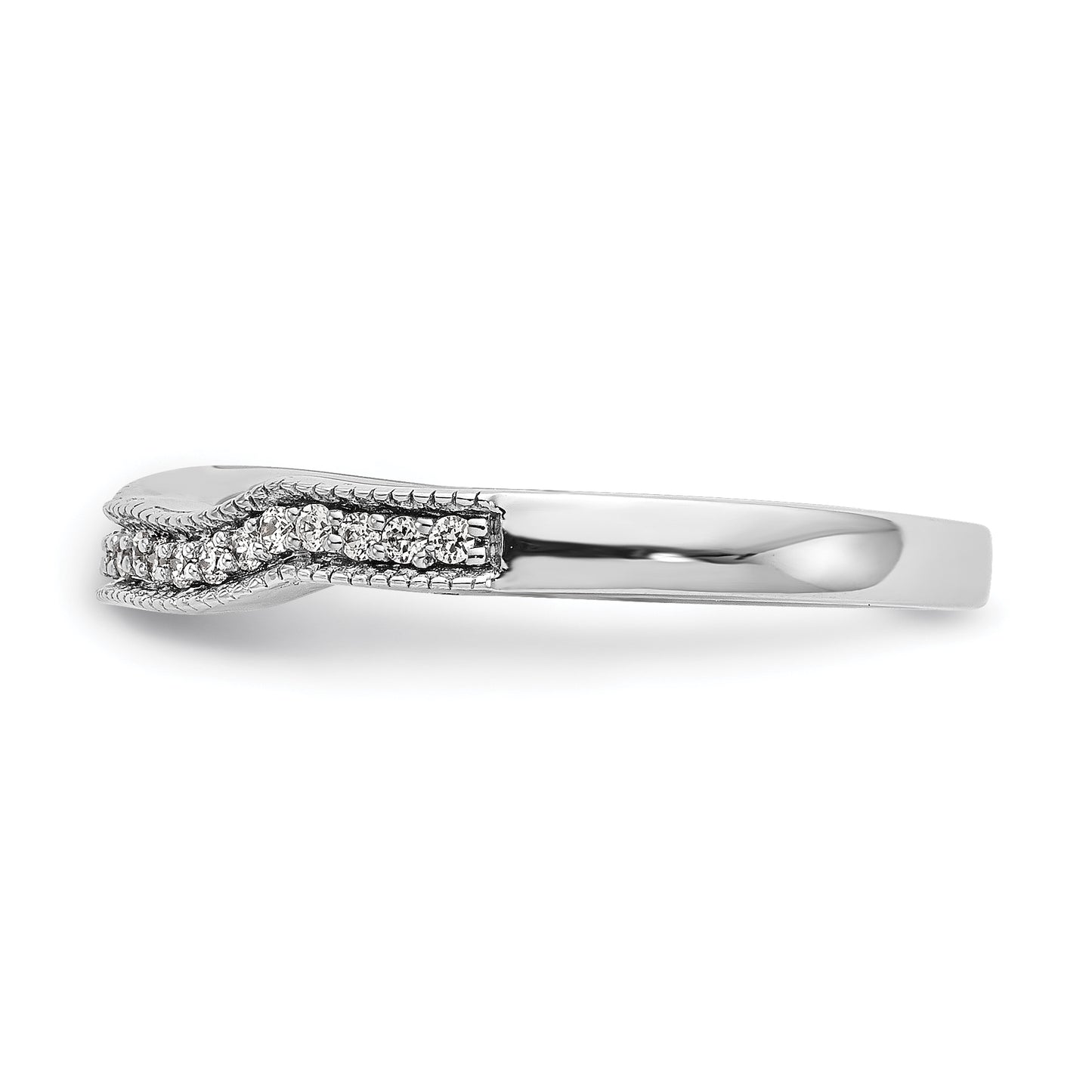 14kw Diamond Contoured Wedding Band