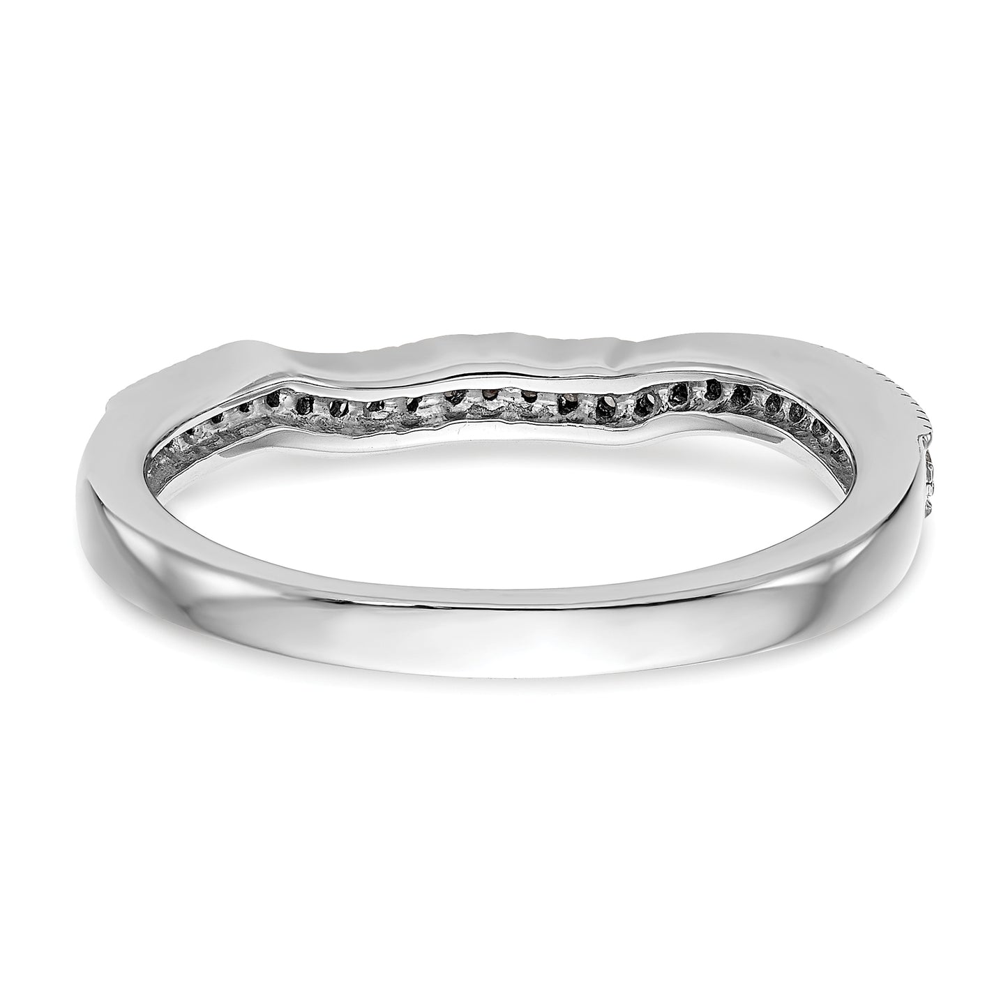 14kw Diamond Contoured Wedding Band