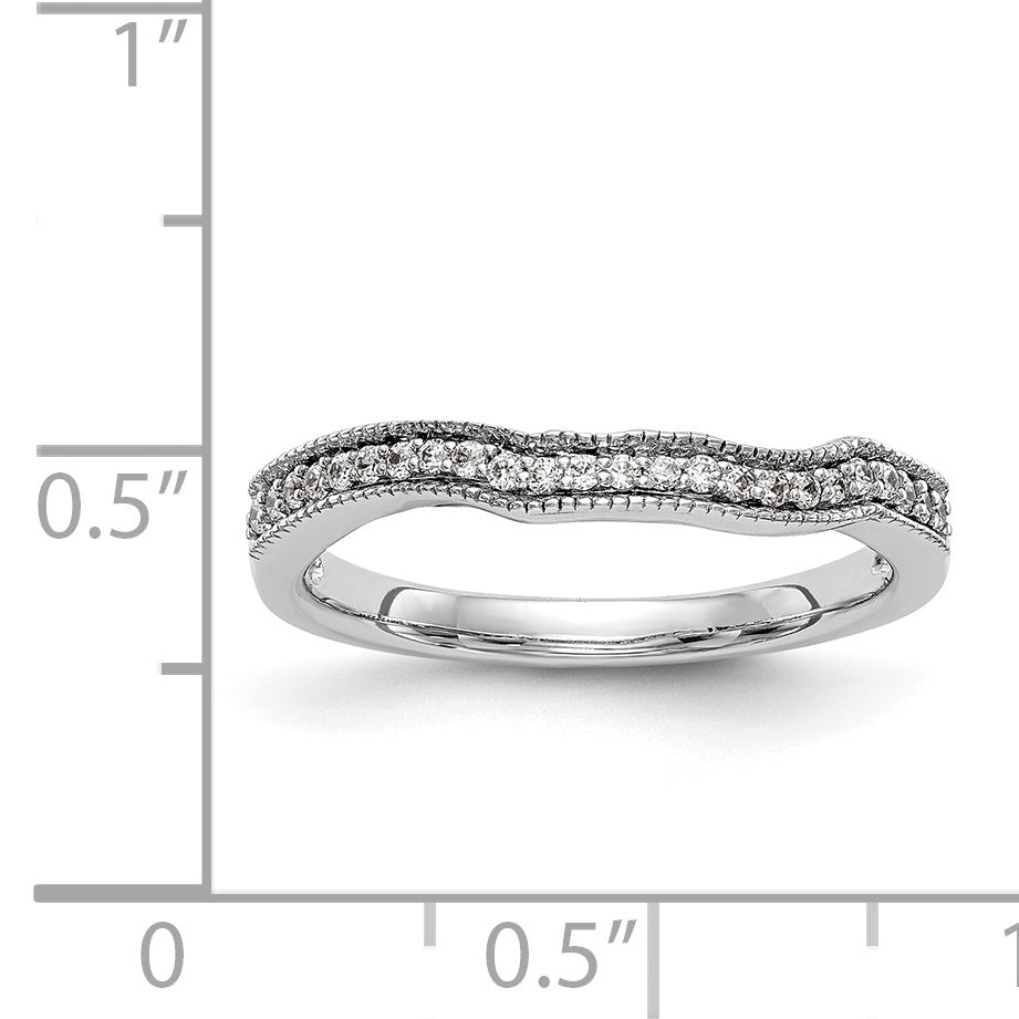 14kw Diamond Contoured Wedding Band