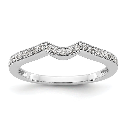 14k White Gold Diamond Wedding Band