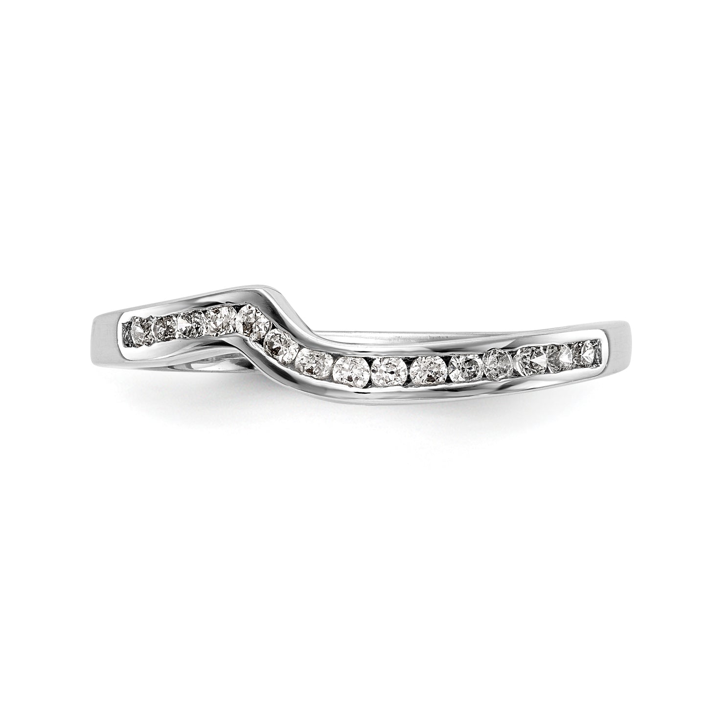 14kw Diamond Contoured Wedding Band