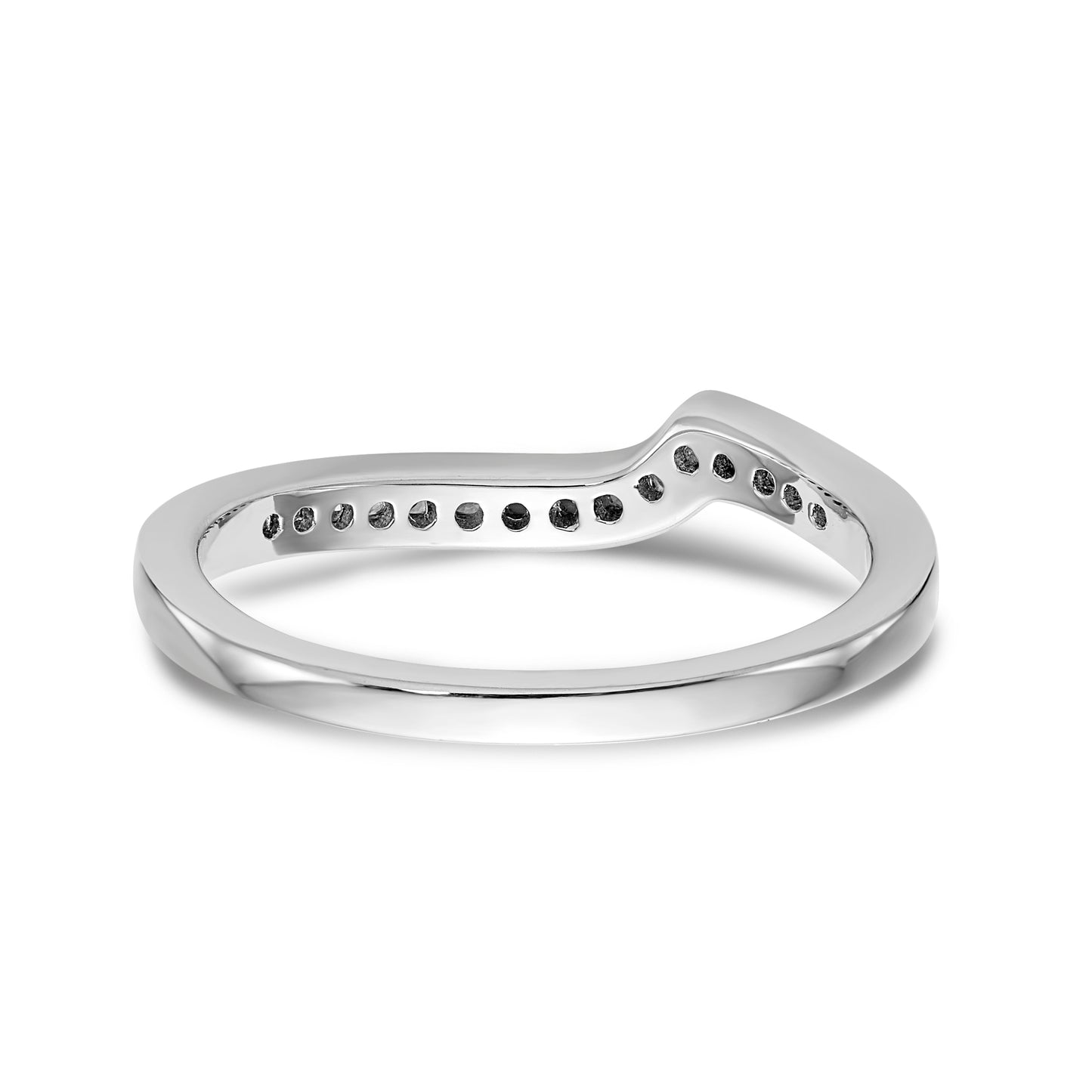 14kw Diamond Contoured Wedding Band