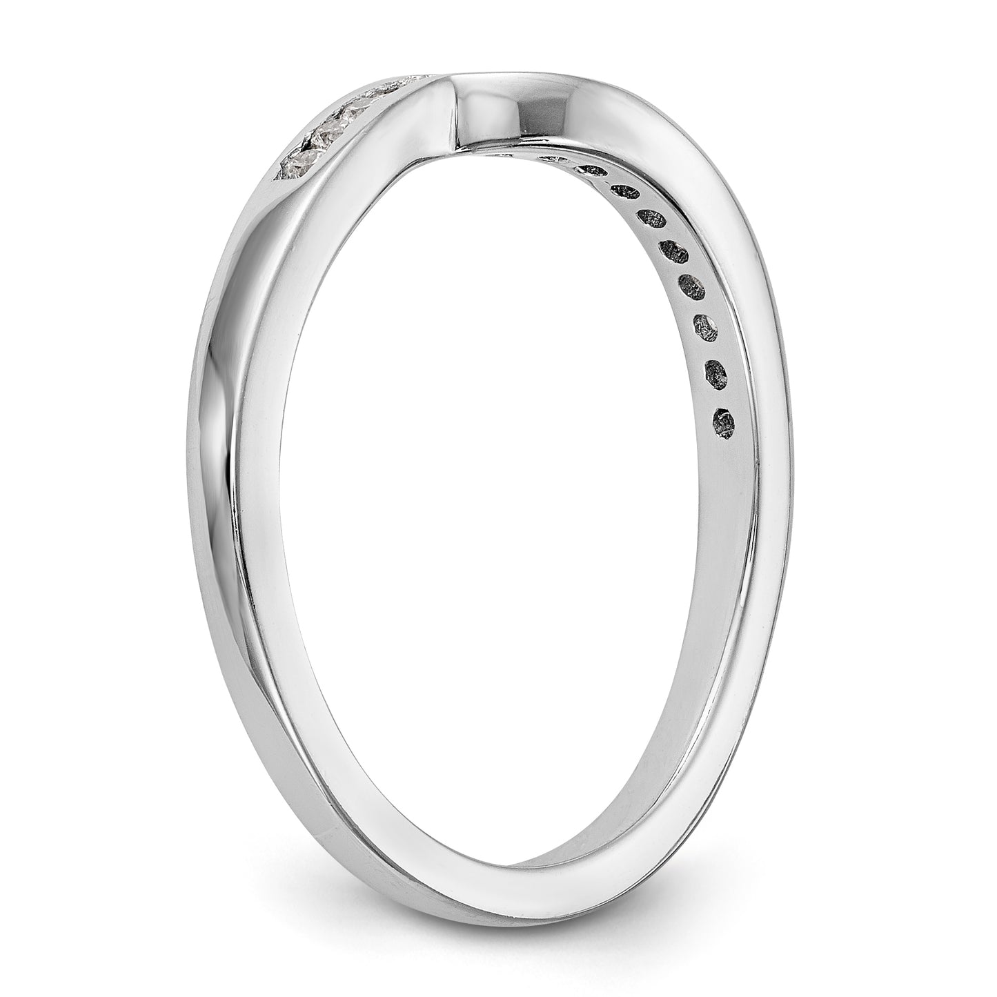 14kw Diamond Contoured Wedding Band