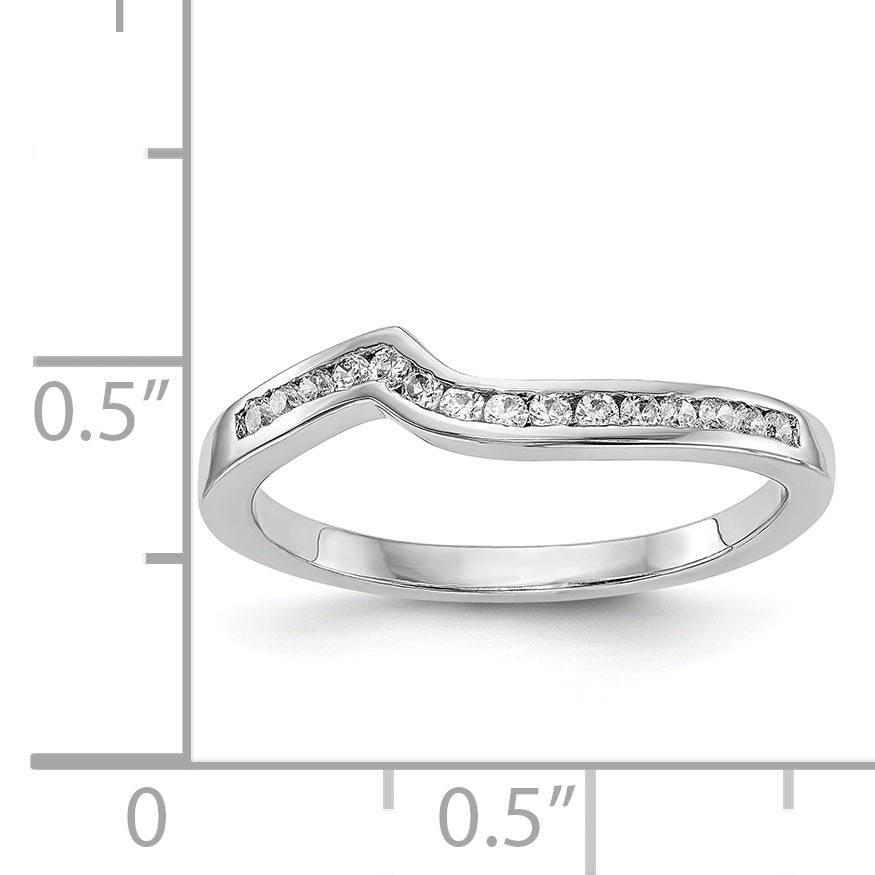 14kw Diamond Contoured Wedding Band