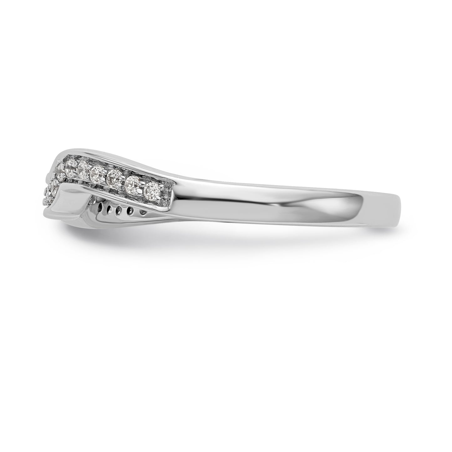 14K White Gold Diamond Wedding Band