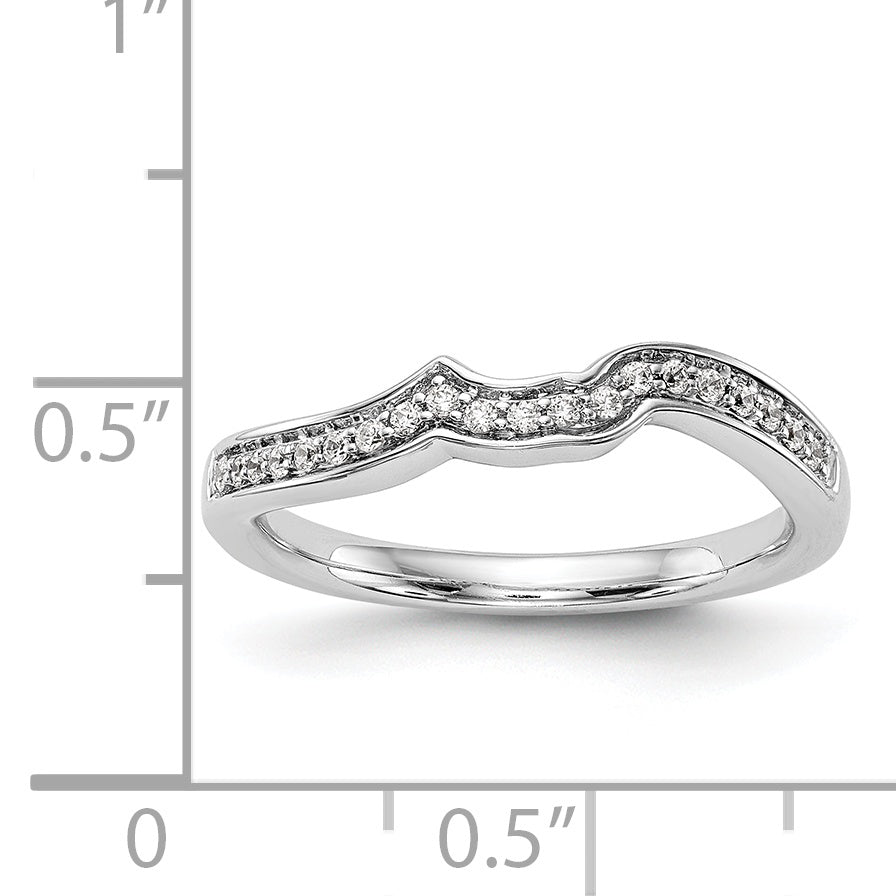 14K White Gold Diamond Wedding Band