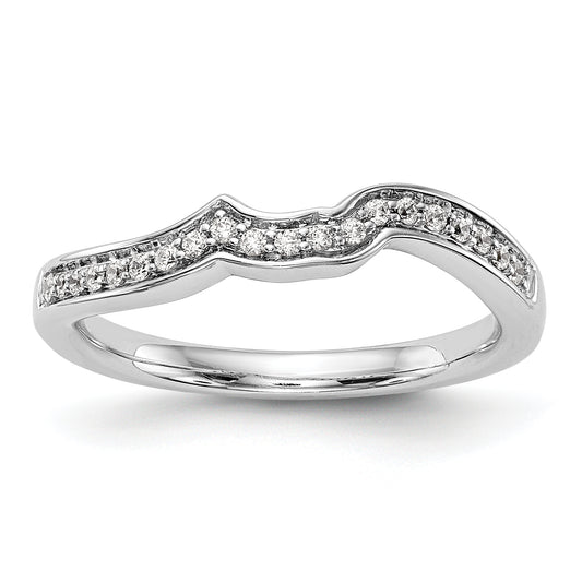 14K White Gold Diamond Wedding Band