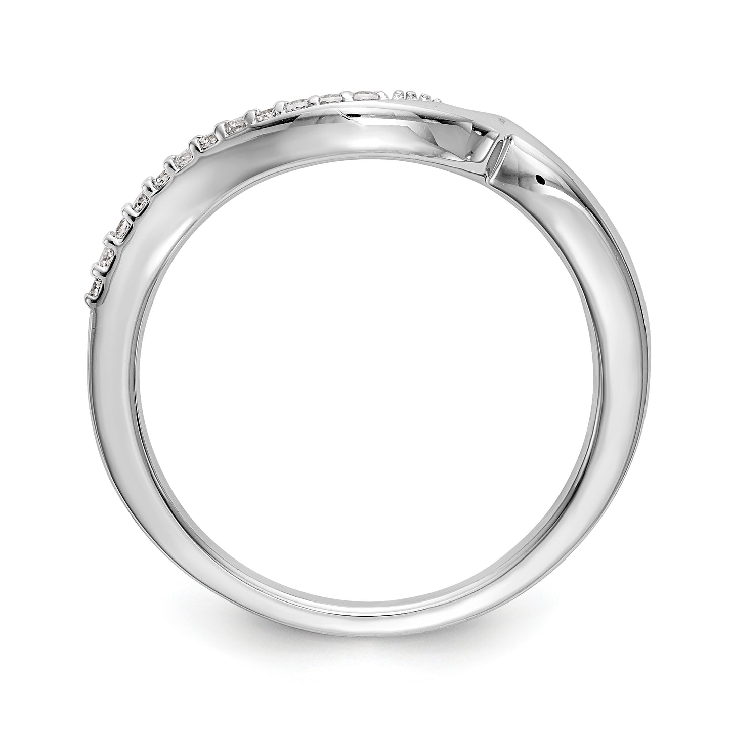 14K White Gold Diamond Wedding Band