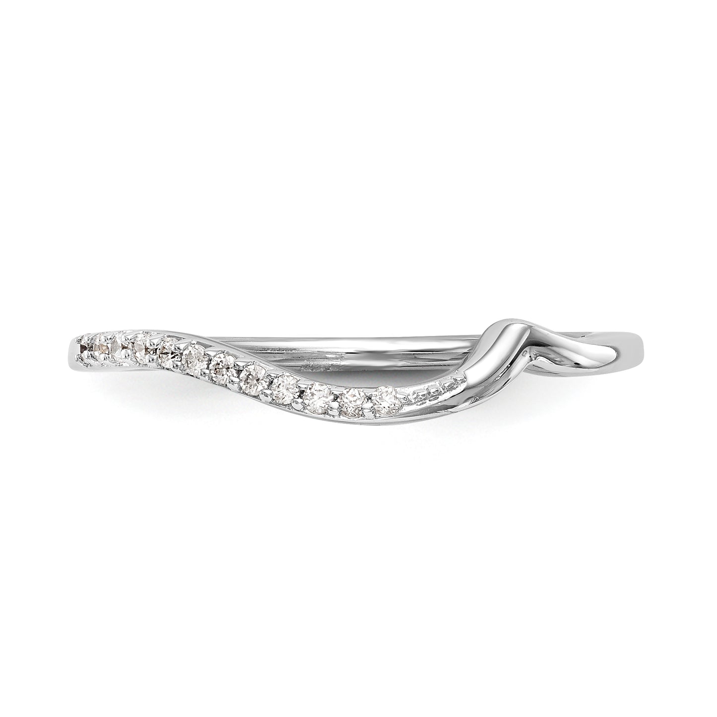 14K White Gold Diamond Wedding Band