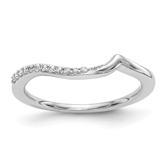 14K White Gold Diamond Wedding Band