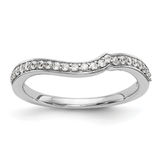 14K White Gold Diamond Wedding Band