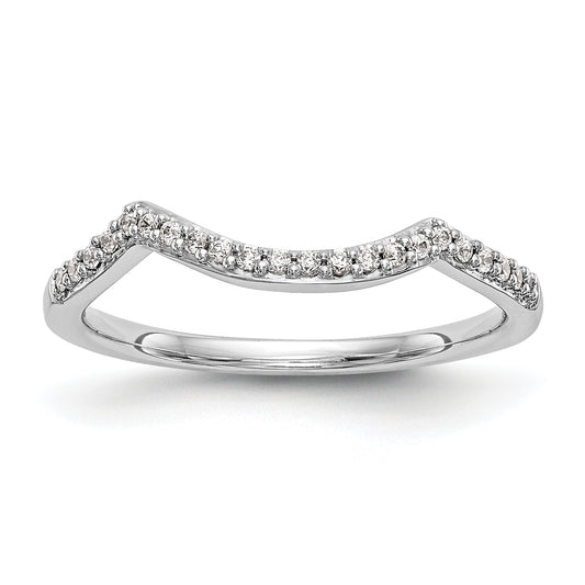 14k White Gold Diamond Wedding Band