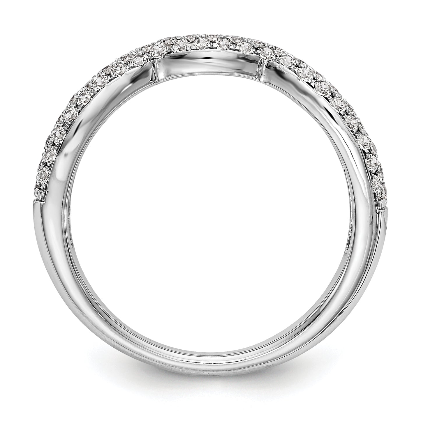 14kw Diamond Contoured Wedding Band