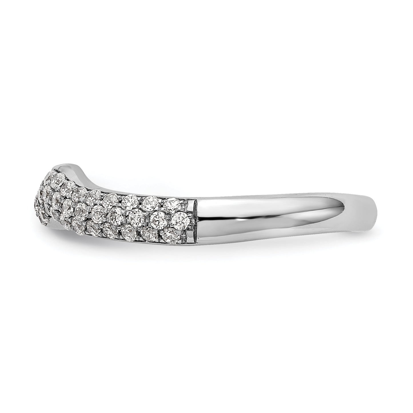 14kw Diamond Contoured Wedding Band