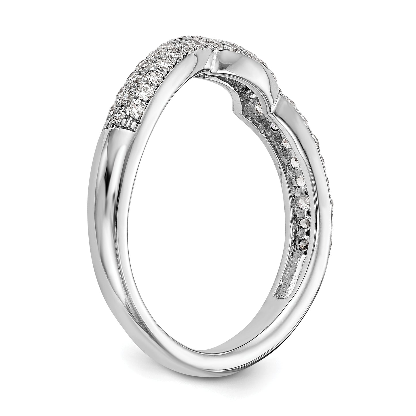 14kw Diamond Contoured Wedding Band