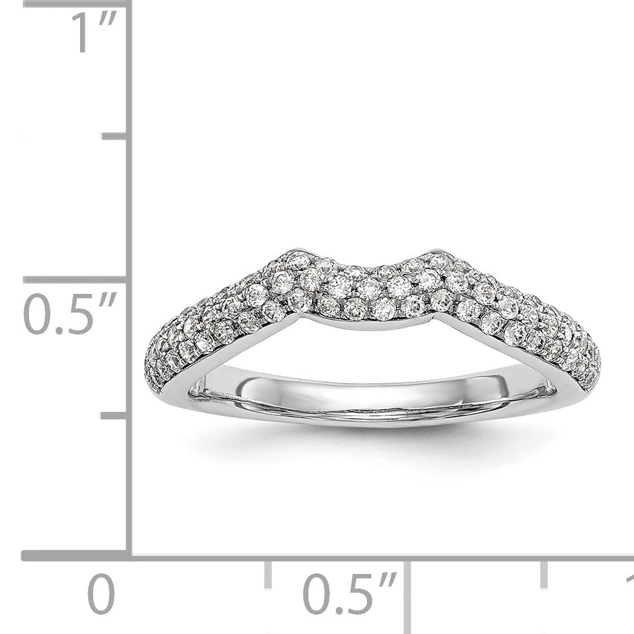 14kw Diamond Contoured Wedding Band