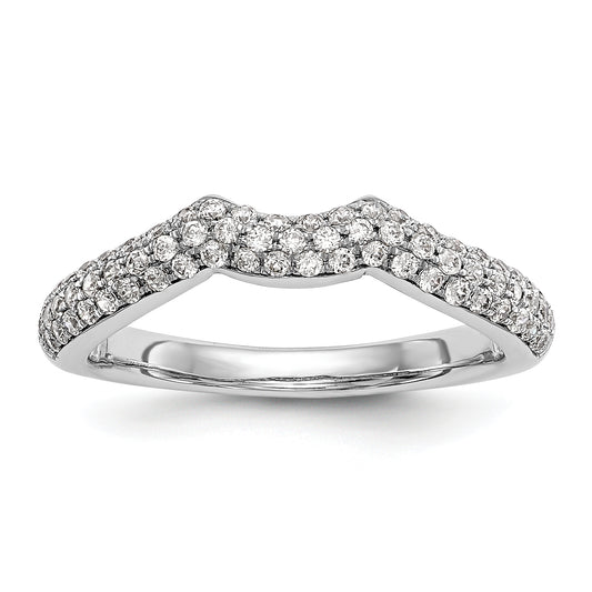 14kw Diamond Contoured Wedding Band