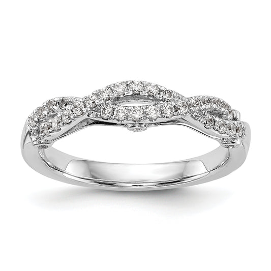 14k White Gold Real Diamond Wedding Band