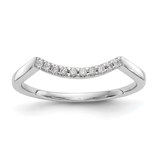 14k White Gold Diamond Wedding Band