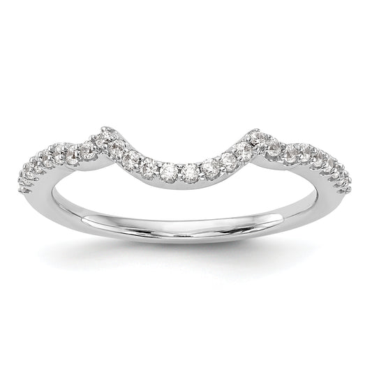 14k White Gold Diamond Wedding Band