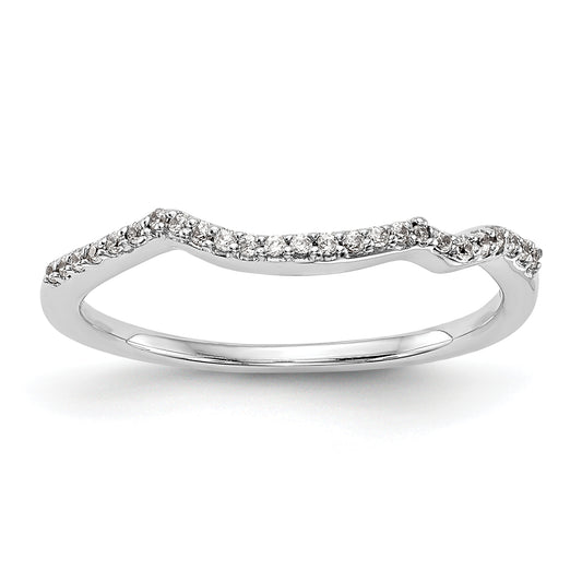 14kw Diamond Contoured Wedding Band