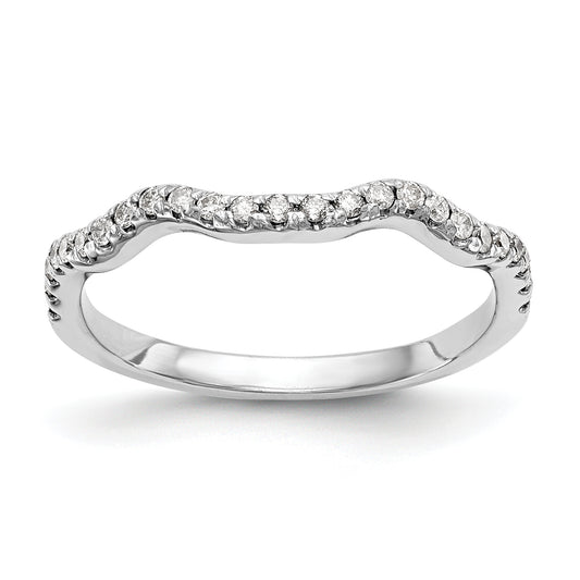 14kw Diamond Contoured Wedding Band