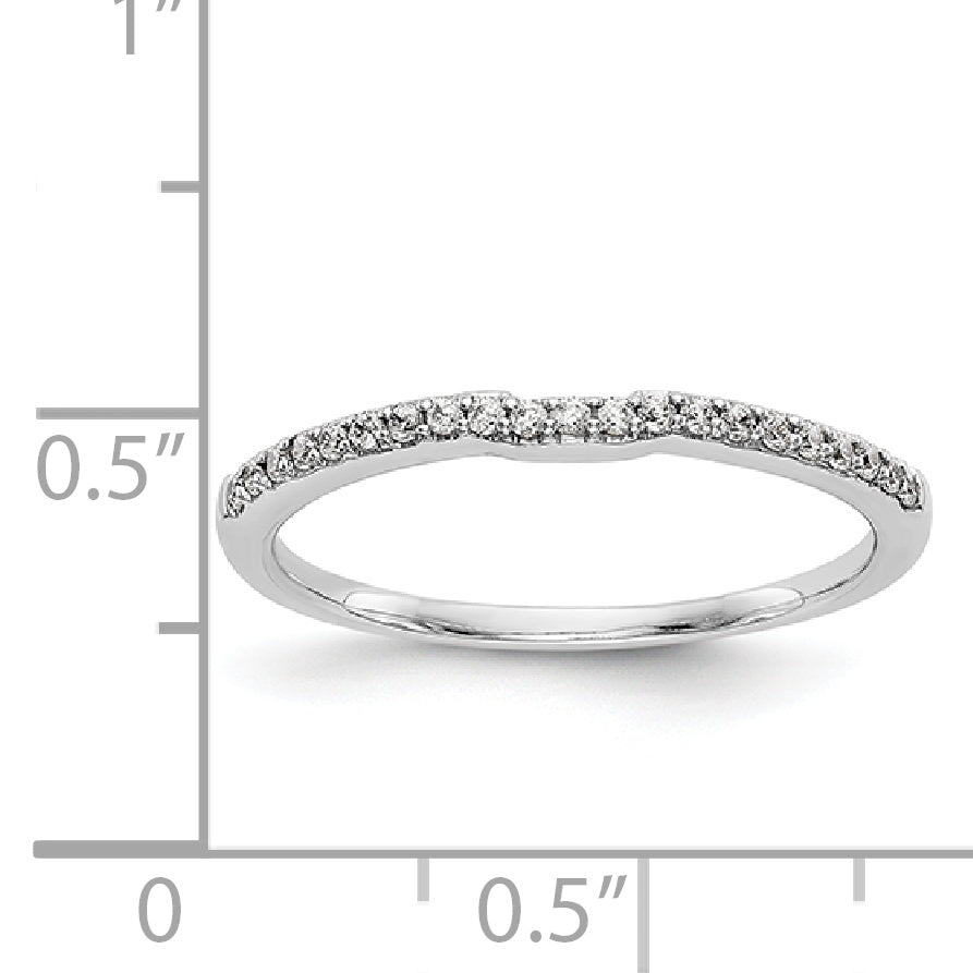 14k White Gold Diamond Wedding Band