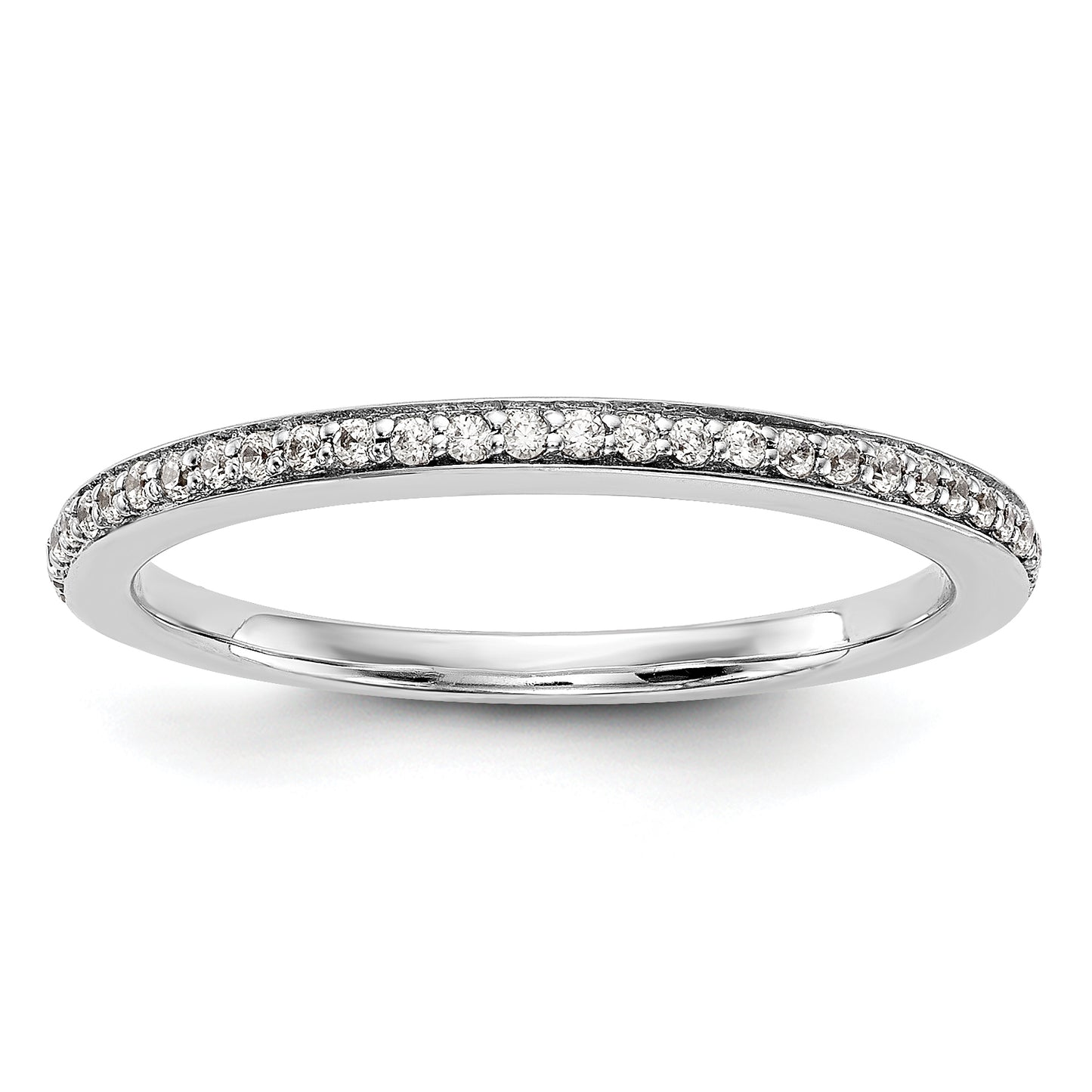 14k White Gold Diamond Wedding Band