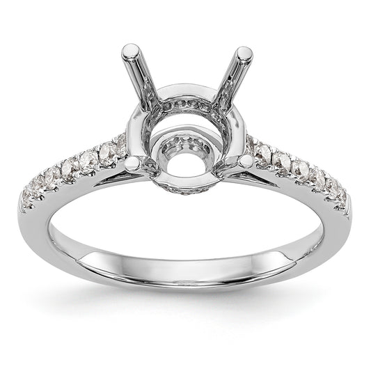 14K White Gold Simulated Diamond Engagement Ring