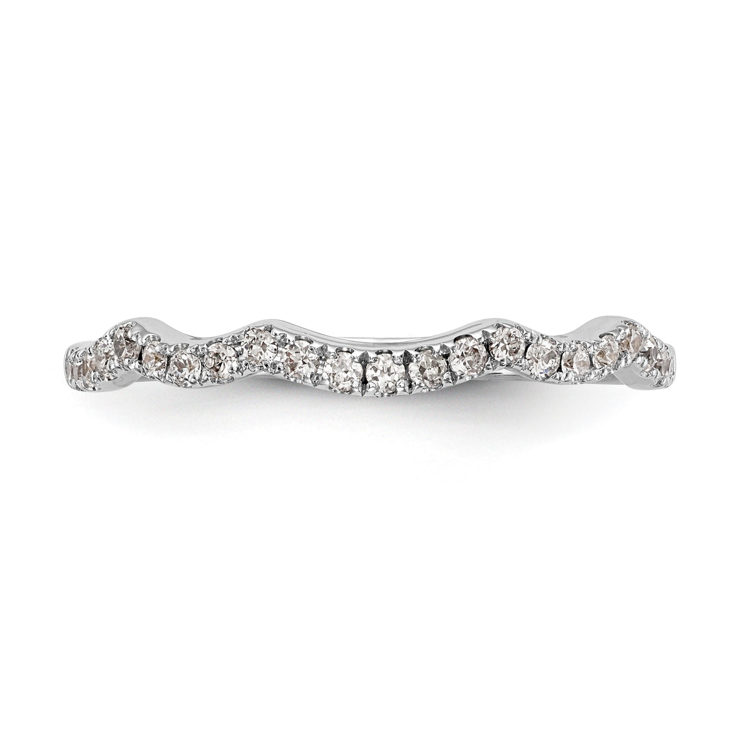 14k White Gold Diamond Wedding Band