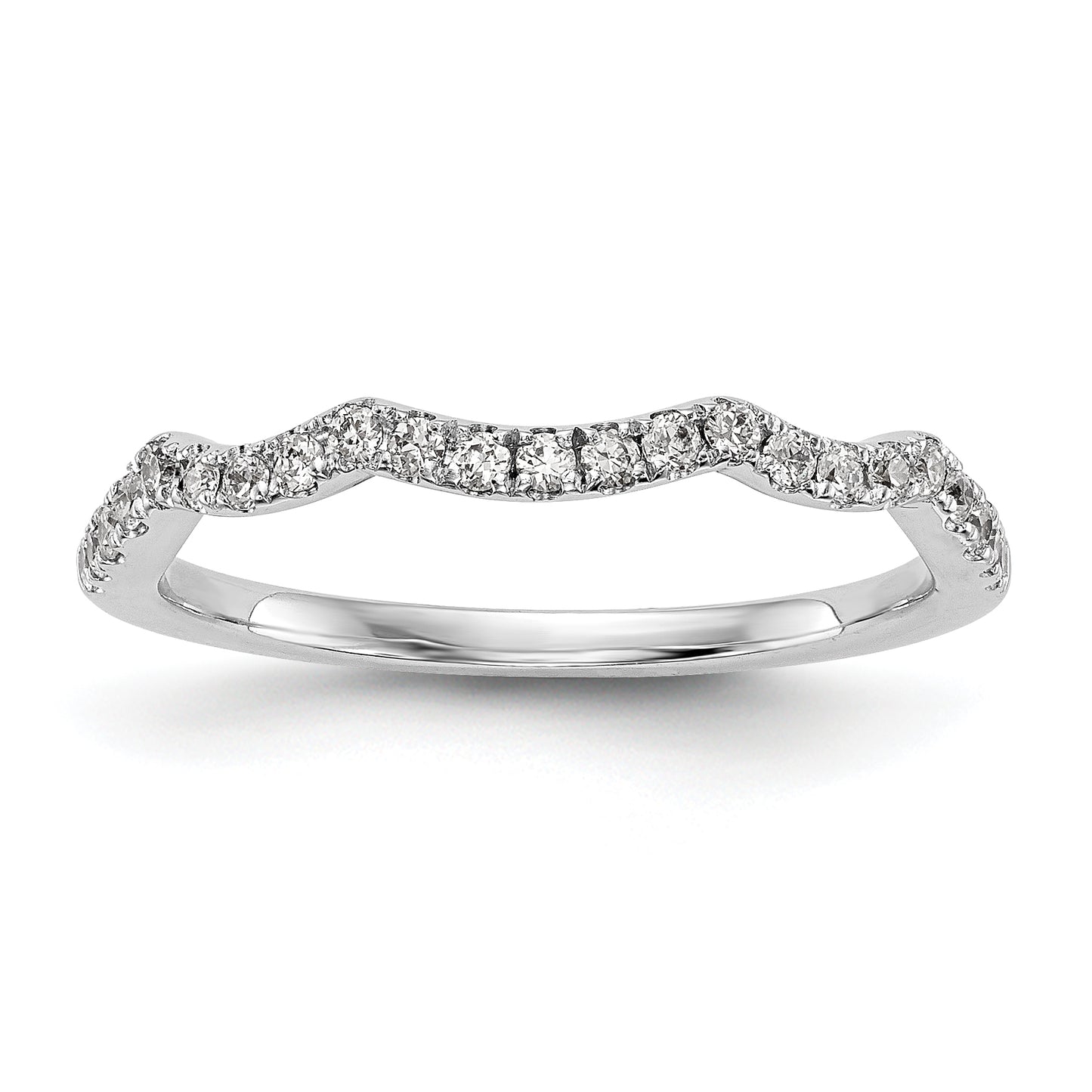 14k White Gold Diamond Wedding Band