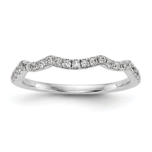 14k White Gold Diamond Wedding Band