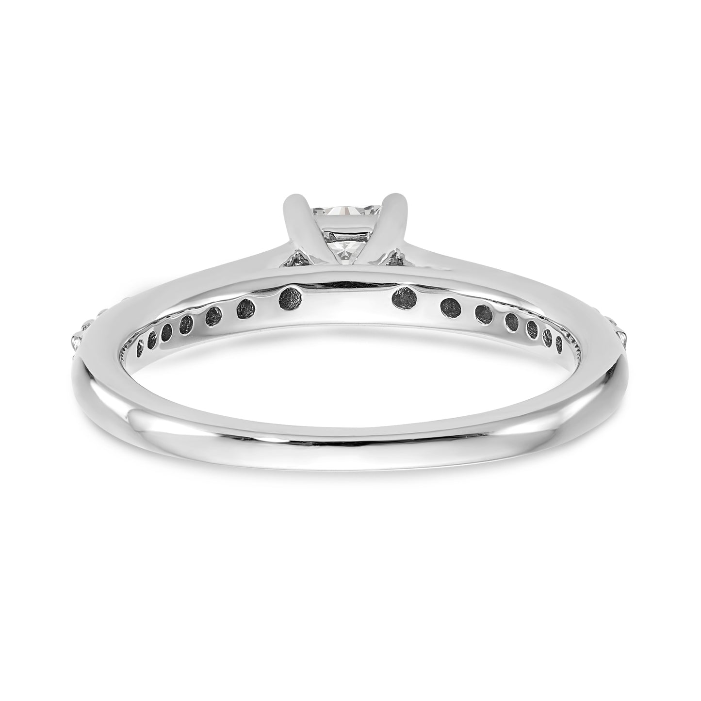 14K White Gold Simulated Diamond Engagement Ring