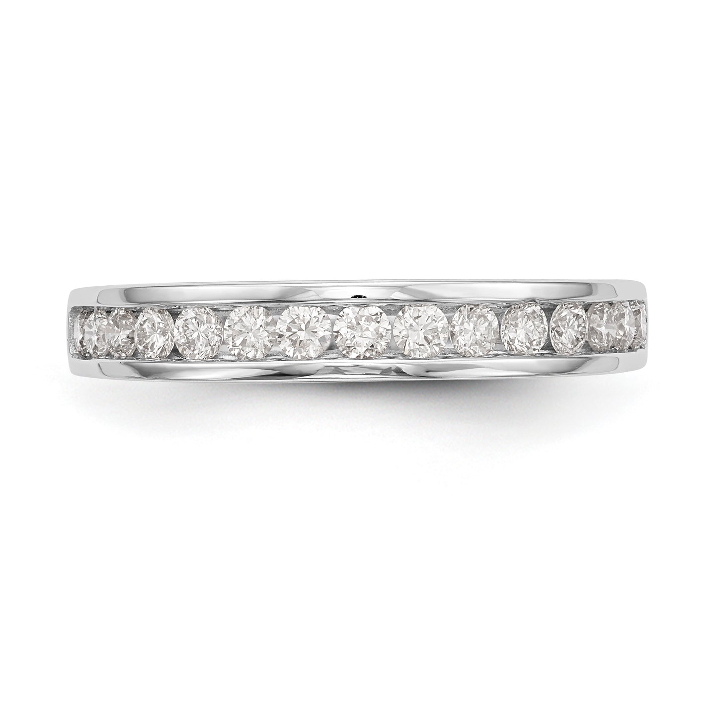 14K White Gold Diamond Wedding Band