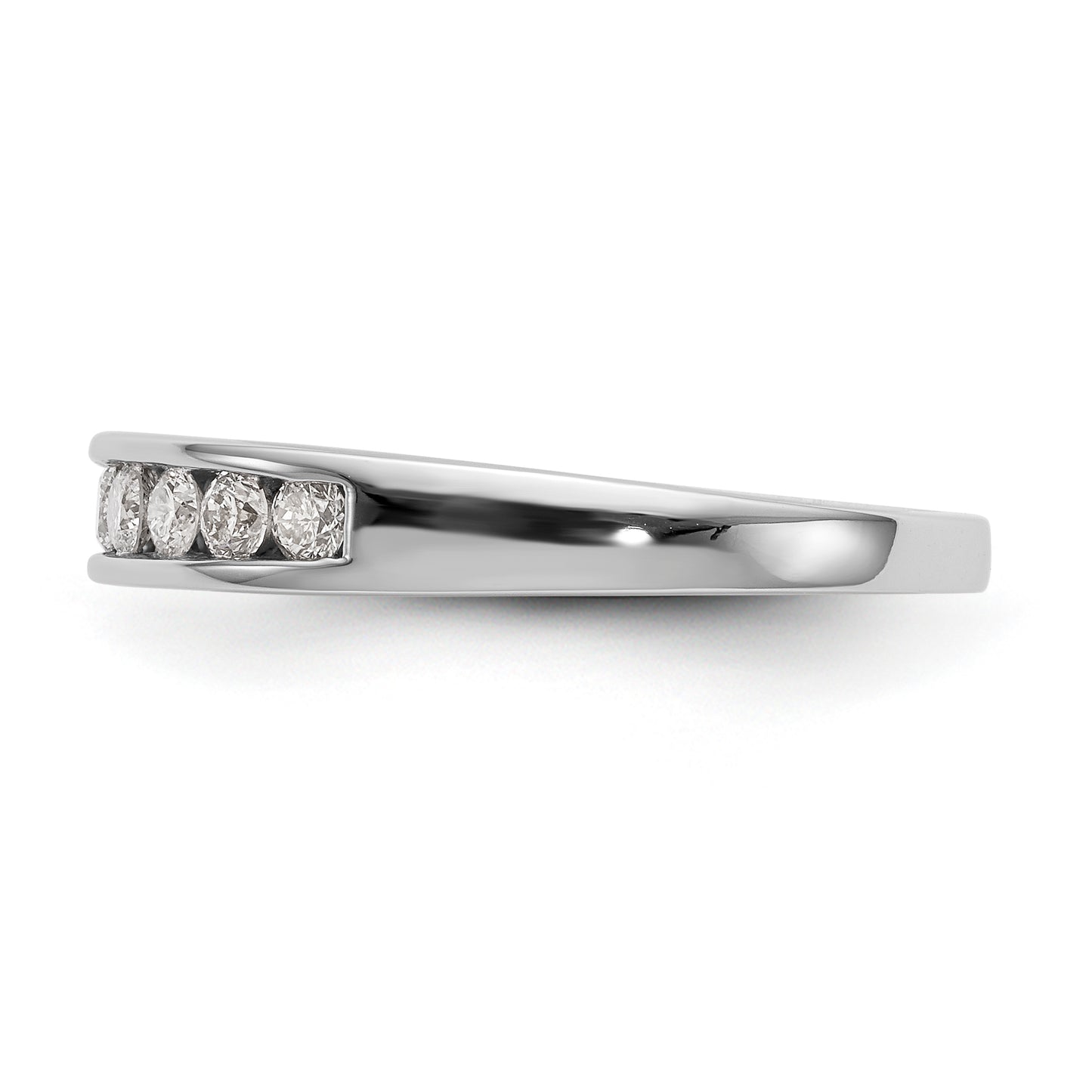 14k White Gold Diamond Wedding Band