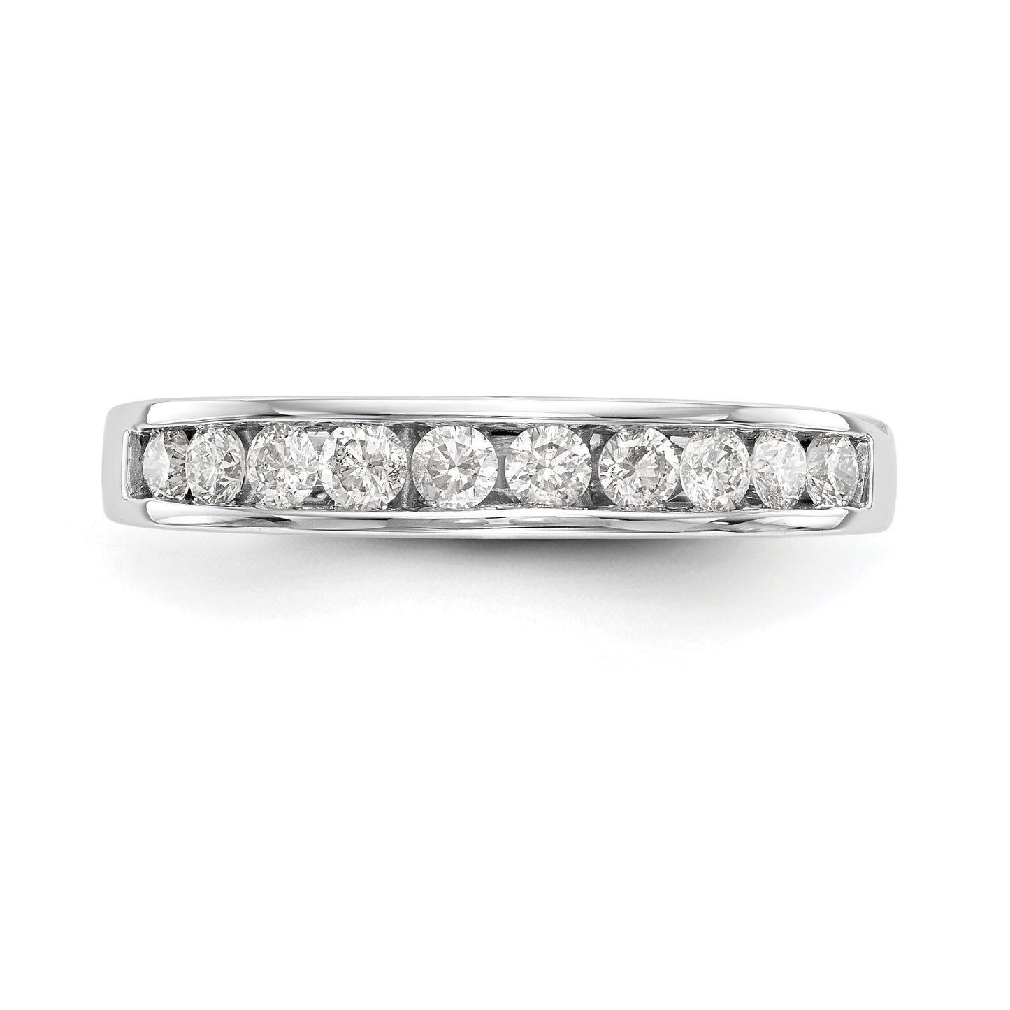 14k White Gold Diamond Wedding Band