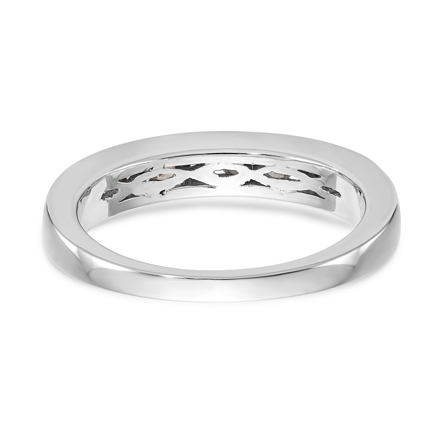 14k White Gold Diamond Wedding Band