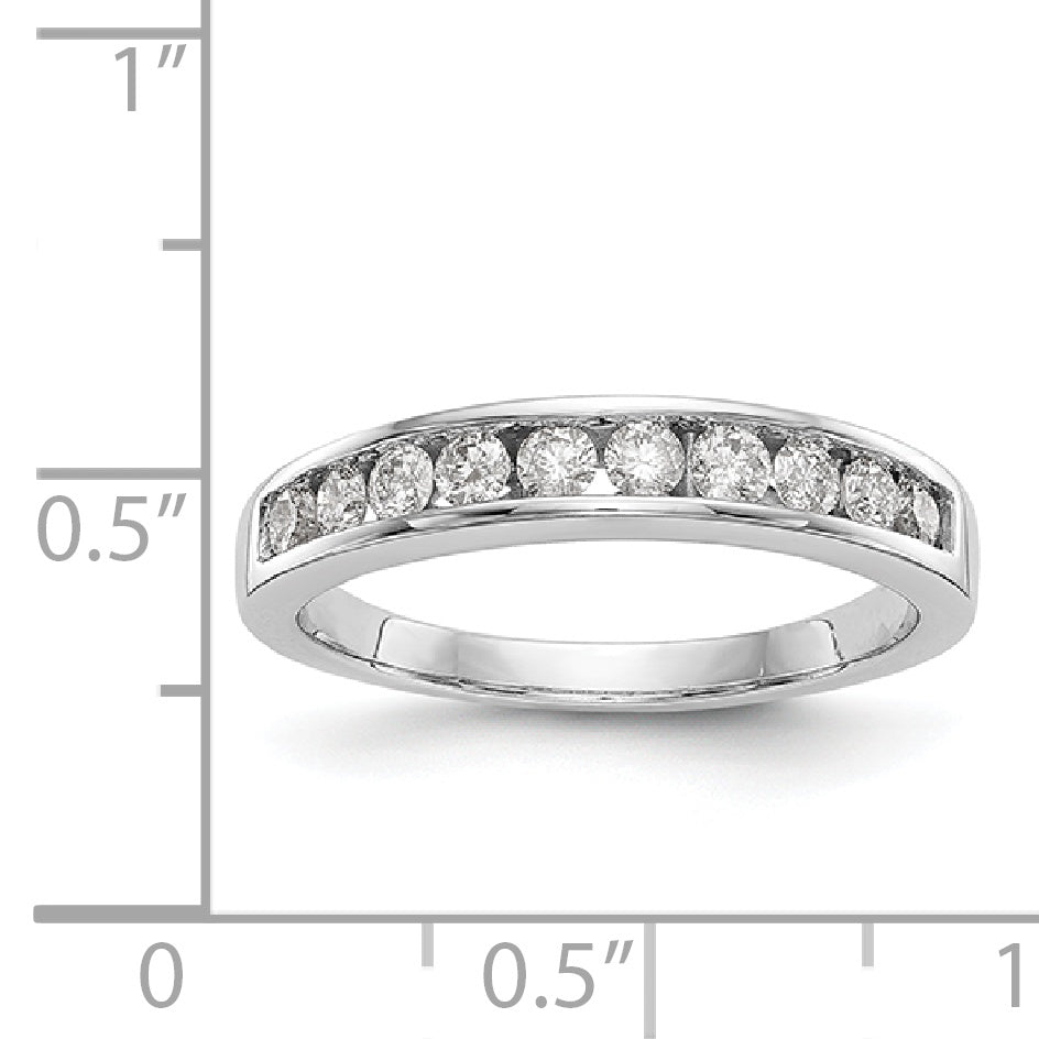 14k White Gold Diamond Wedding Band