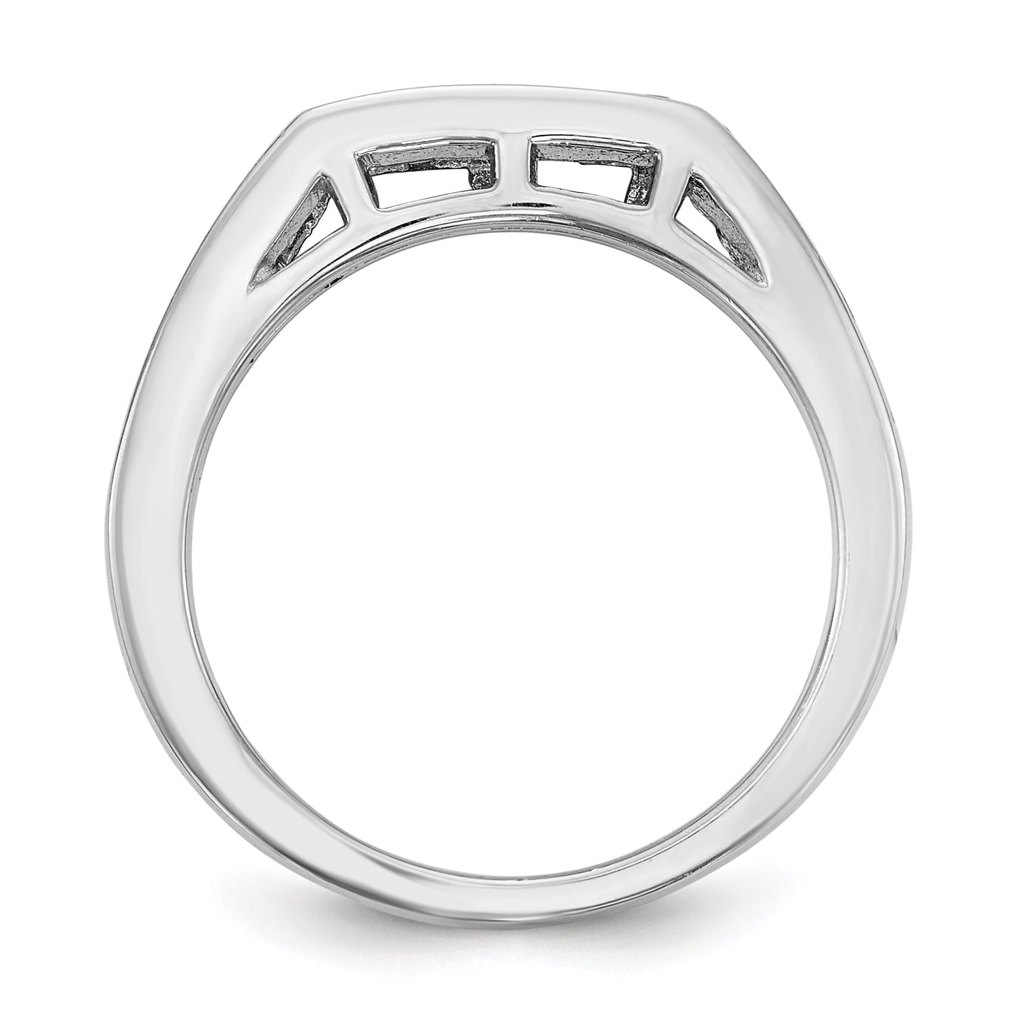 14k White Gold Diamond Wedding Band