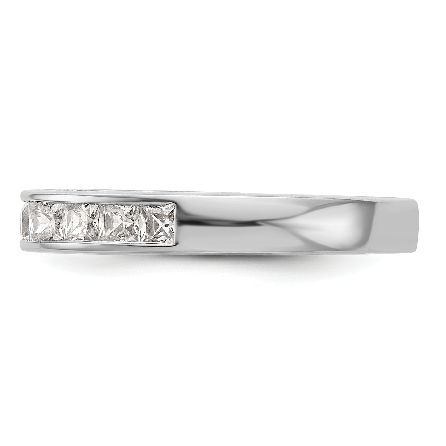 14k White Gold Diamond Wedding Band