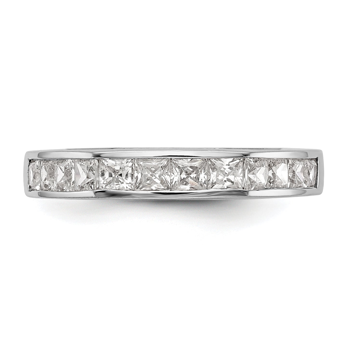 14k White Gold Diamond Wedding Band