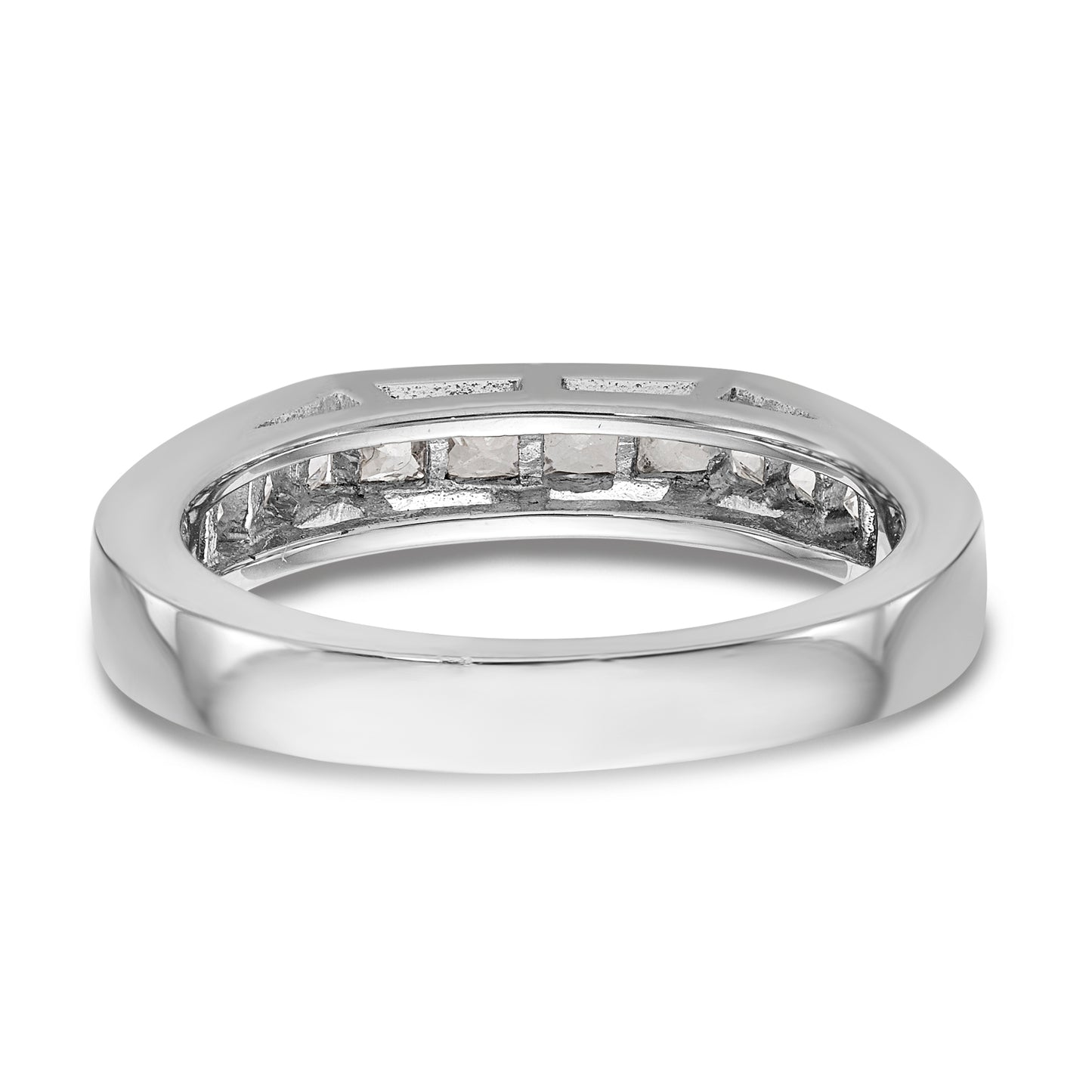 14k White Gold Diamond Wedding Band