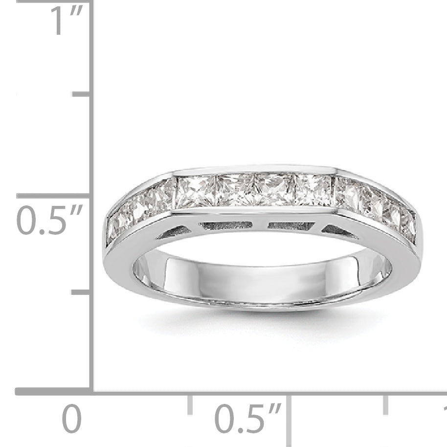 14k White Gold Diamond Wedding Band