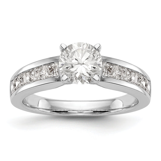 14K White Gold Simulated Diamond Engagement Ring