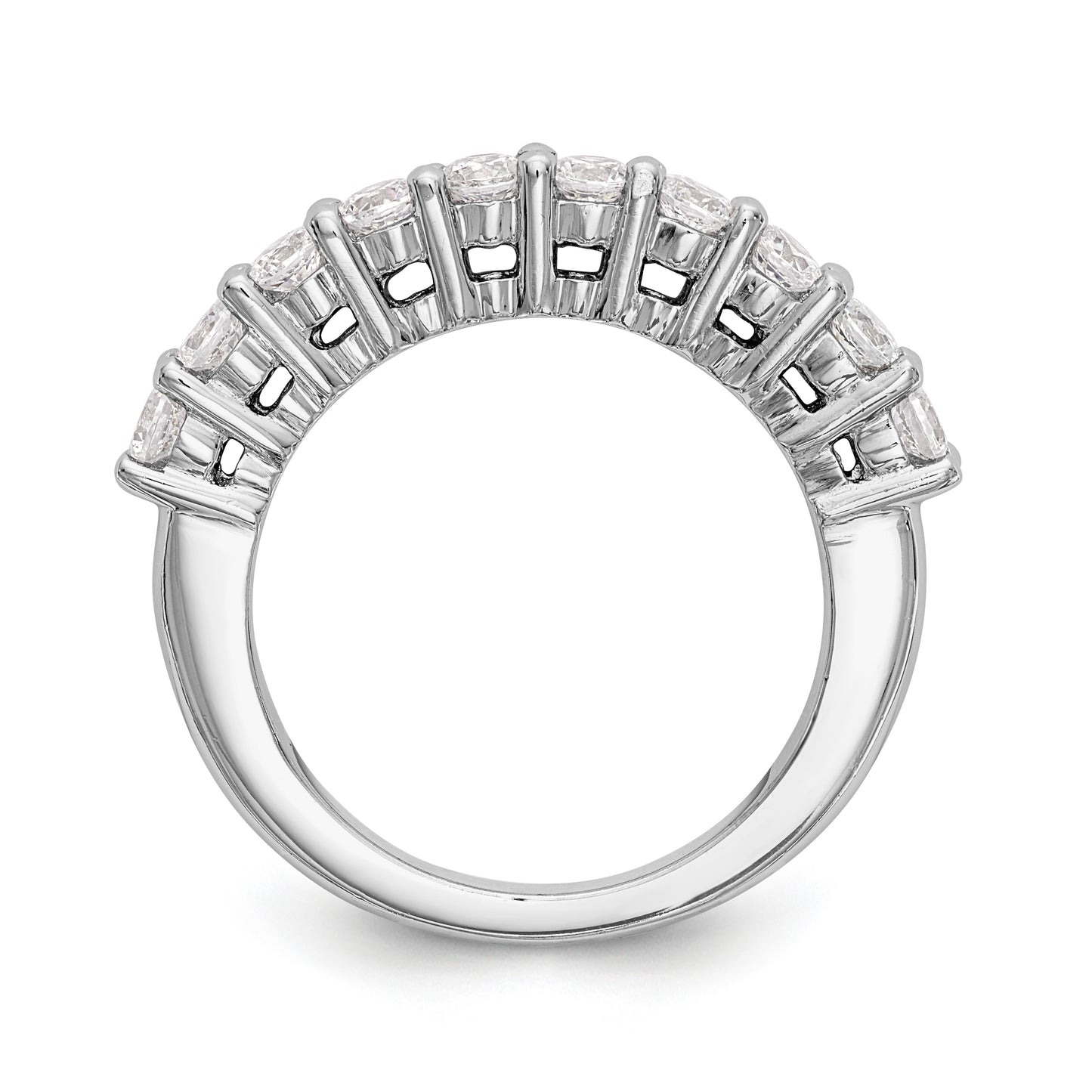 14k White Gold Diamond Wedding Band