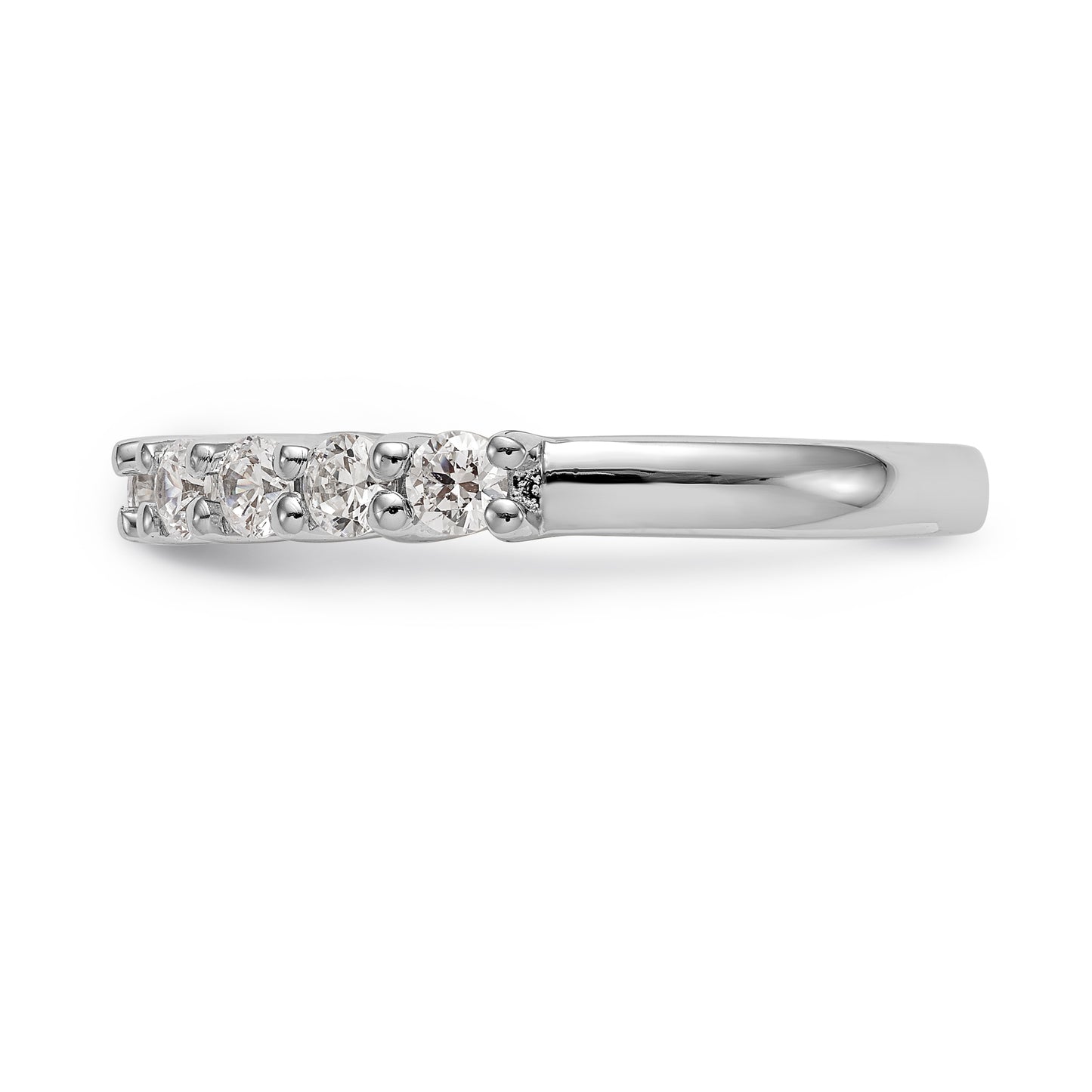 14k White Gold Diamond Wedding Band